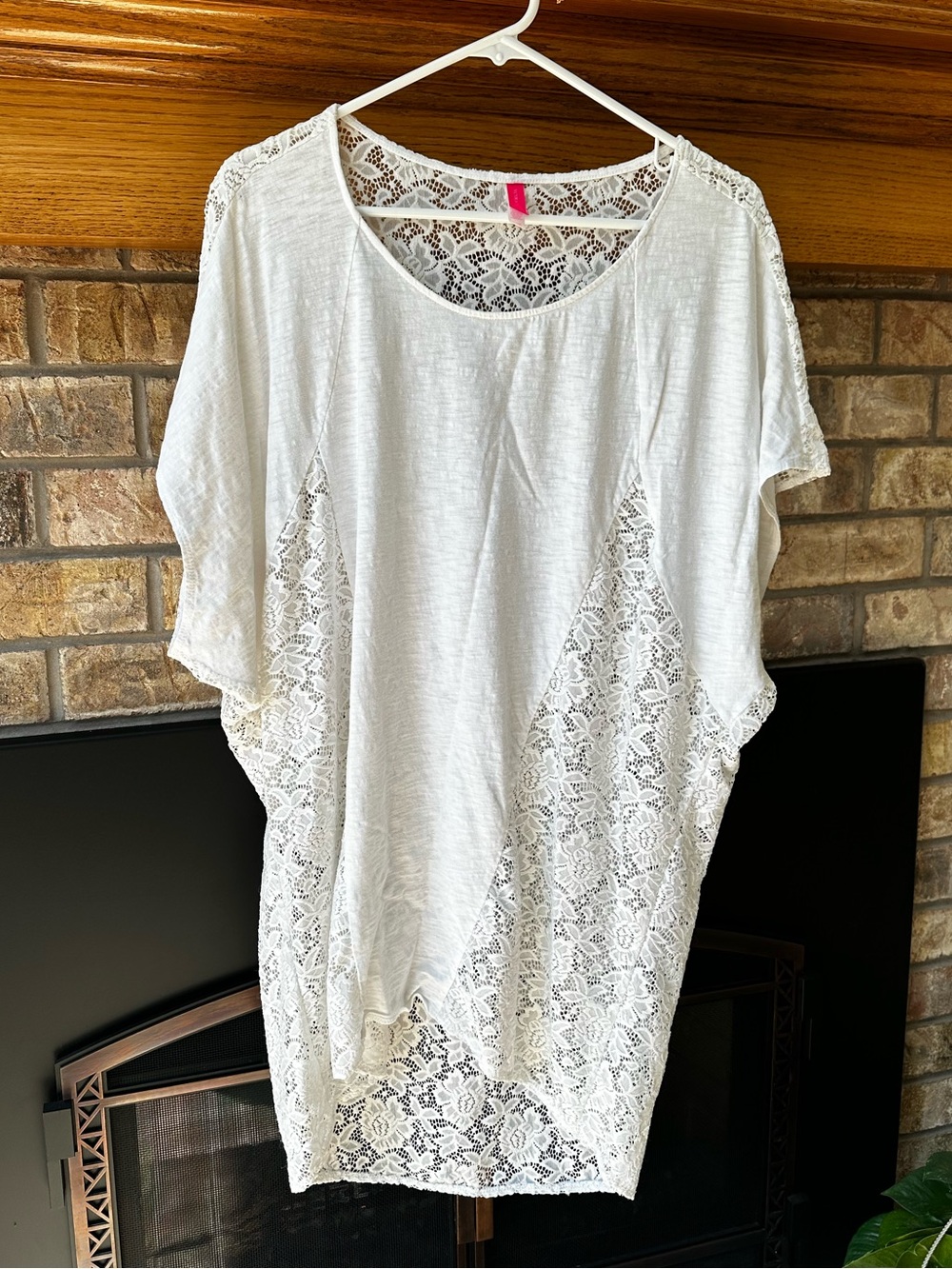 Victoria's Secret White Lace Swim Cover Up - Medium